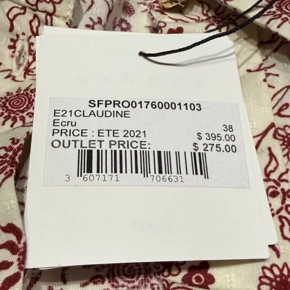 Sandro Flared and printed shirt dress, new with tags - Picture 8 of 8